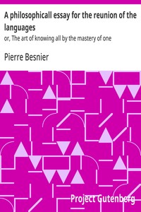 Cover of A philosophicall essay for the reunion of the languages — Background and Themes