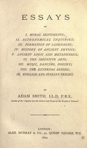 Cover of The Essays of Adam Smith — Readi...