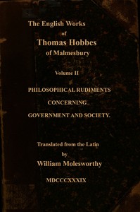 Cover of The English works of Thomas Hobb...
