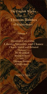 Cover of The English works of Thomas Hobb...