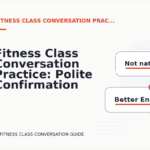 Fitness Class Conversation Practice: Polite Confirmation Examples